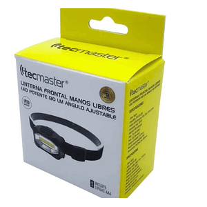 Linterna Frontal Manos Libres 3W Tecmaster Negro 