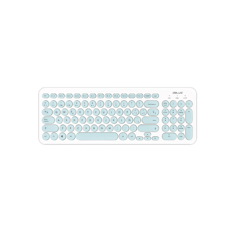 TECLADO USB ULTRA DELGADO PC DBK755  WHITE/GREEN DBLUE 1