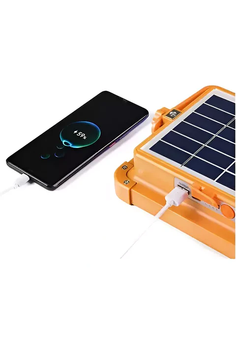 Foco Solar Portátil 100 W con Cargador de Smartphone USB 175096 