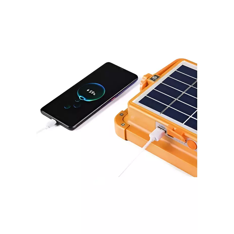 Foco Solar Portátil 100 W con Cargador de Smartphone USB 175096  1