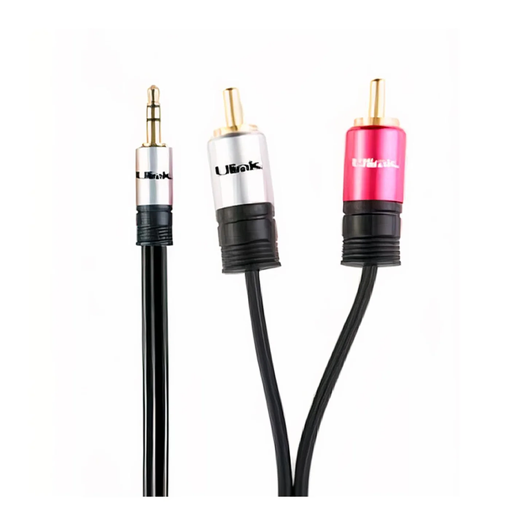 CABLE DE AUDIO ESTEREO RCA 3,56MM PLUG A 2 RCA  ULINK 1