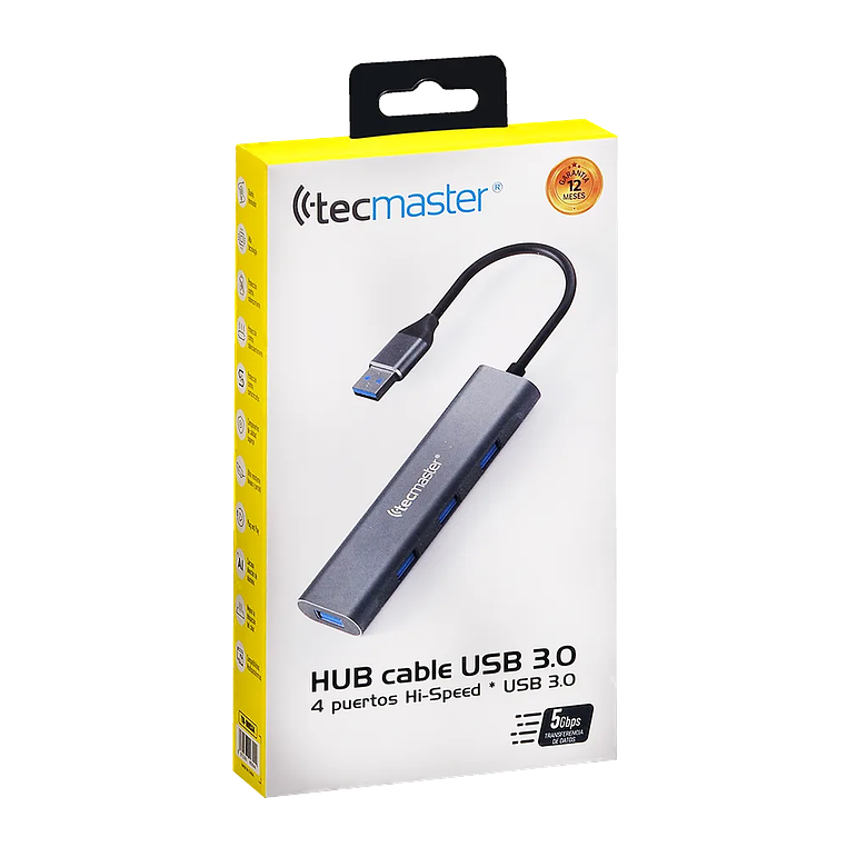 HUB CABLE USB 3,0 4PUERTOS TM-100534 TECMASTER 5