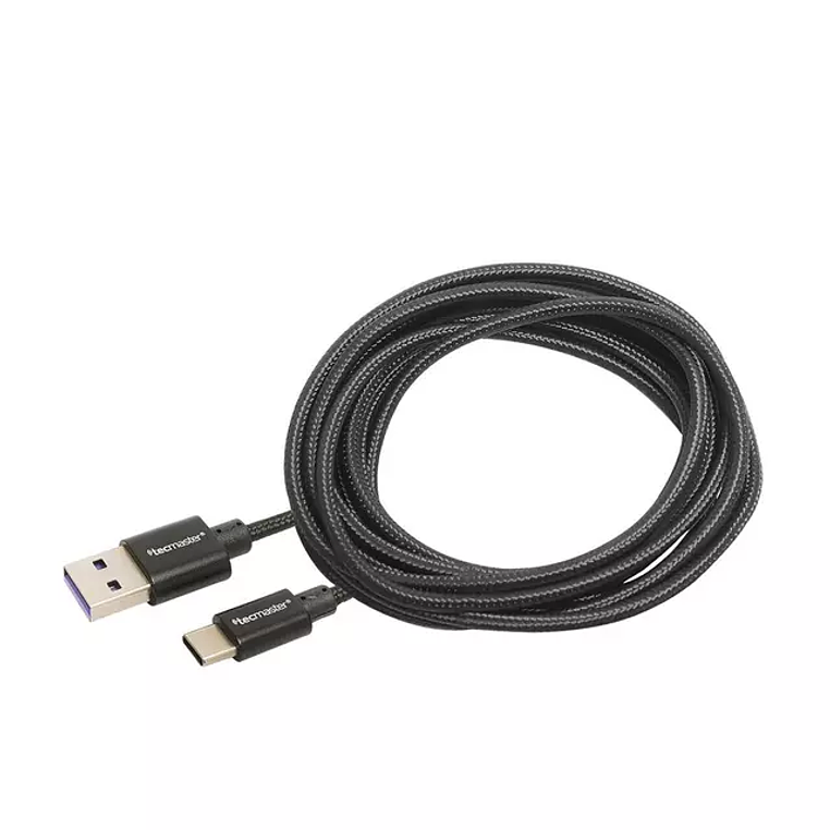 CABLE TIPO C USB 2.5 MTS TM-200506-BK TECMASTER 2