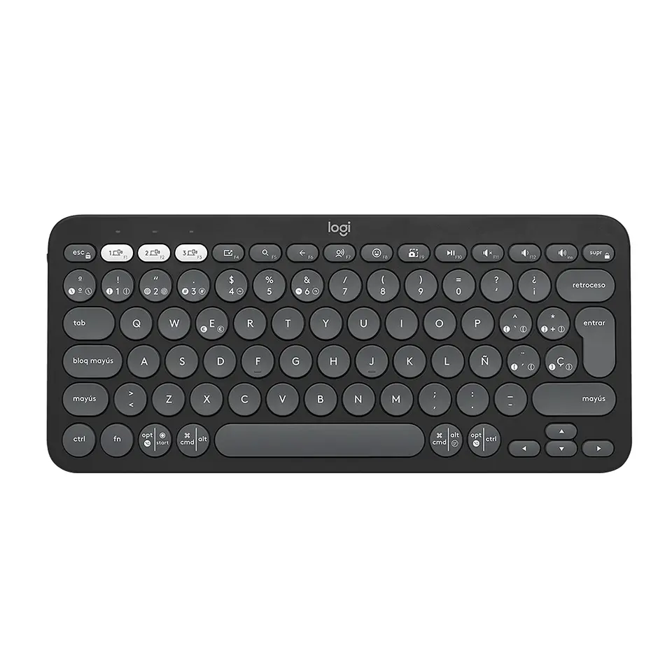Teclado Bluetooth Logitech Pebble Keys 2 K380s, Color Grafito (ES) 1