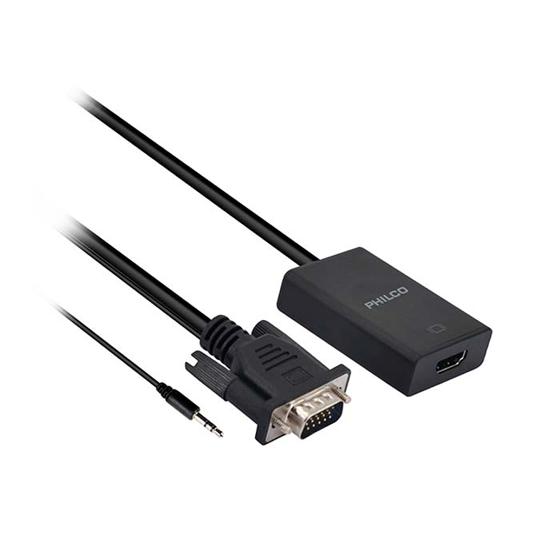 CONVERSOR VGA + AUDIO A HDMI FULL HD PLUG AND PLAY PHILCO 1