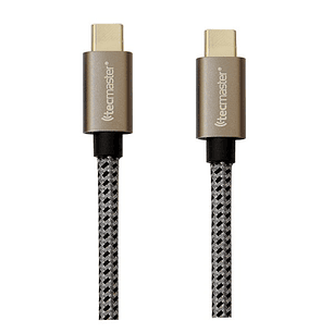 CABLE  TYPE-C 3.2 A TYPE-C 3.2 GRIS/NEGRO Macho/Macho