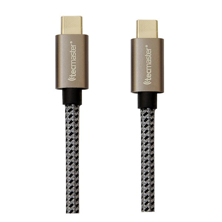 CABLE  TYPE-C 3.2 A TYPE-C 3.2 GRIS/NEGRO Macho/Macho 1