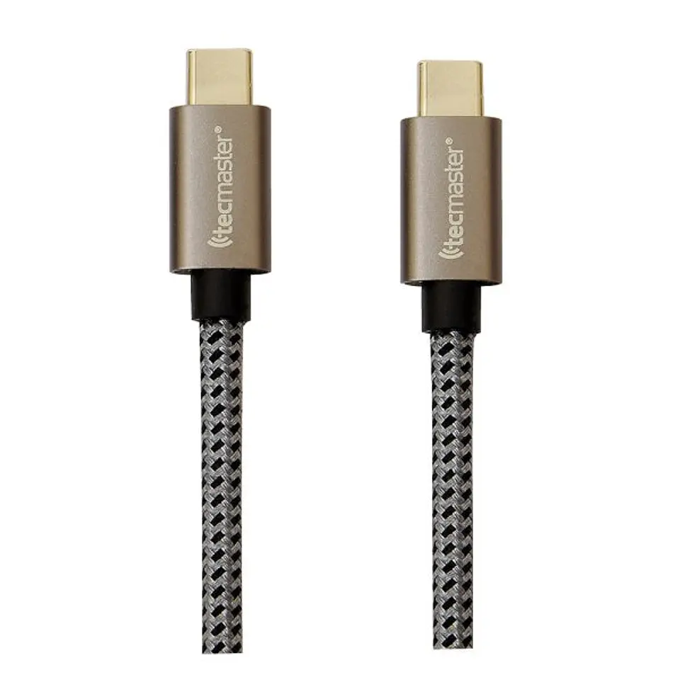 CABLE  TYPE-C 3.2 A TYPE-C 3.2 GRIS/NEGRO Macho/Macho 1