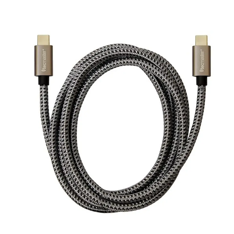 CABLE  TYPE-C 3.2 A TYPE-C 3.2 GRIS/NEGRO Macho/Macho 2