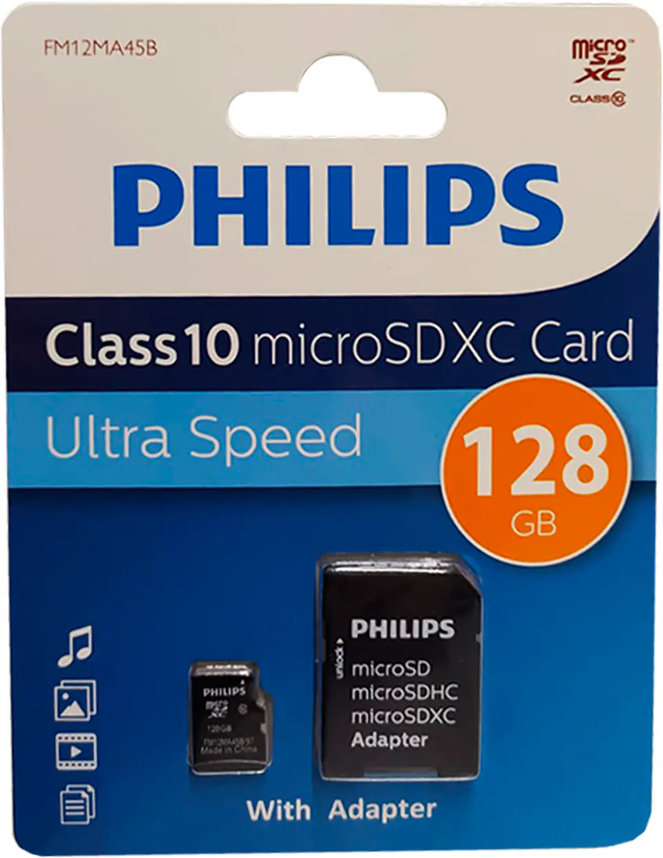 MEMORIA MICRO SD 128GB FM12MA45B/97 ULTRA SPEED PHILIPS 1
