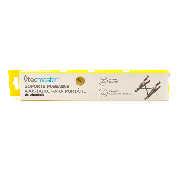 SOPORTE PLEGABLE AJUSTABLE DE ALUMINIO PARA PORTATIL TECMASTER 2
