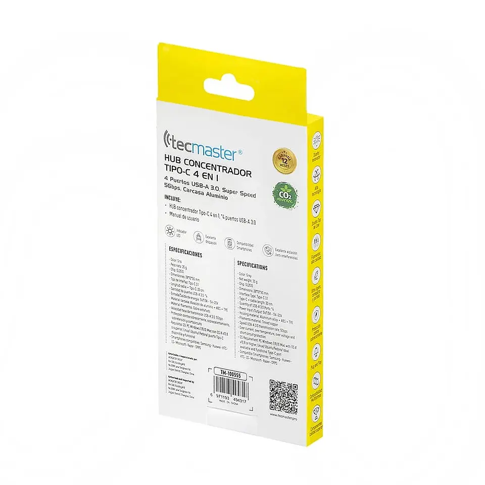 ADAPTADOR USB/C  A  USB/A  3.0 4 EN 1 TM-100555 TECMASTER 3