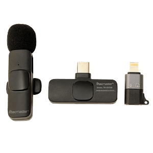 MICROFONO INALAMBRICO PARA IPHONE Y TIPO C TM-300518 TECMASTER