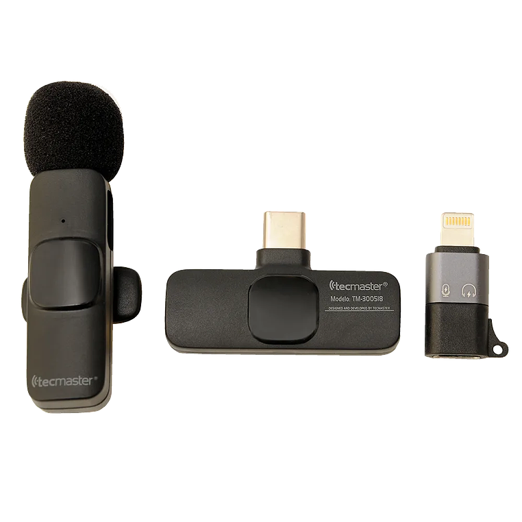 MICROFONO INALAMBRICO PARA IPHONE Y TIPO C TM-300518 TECMASTER 1