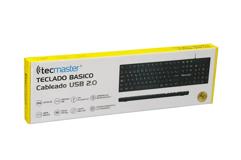 TECLADO USB ESPAÑOL TM-100513 NEGRO TECMASTER 5