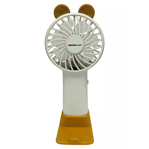 MINI VENTILADOR DE MANO TIPO OSO RECARGABLE 225MAH WHITE TL672 TECNOLAB