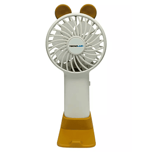 MINI VENTILADOR DE MANO TIPO OSO RECARGABLE 225MAH WHITE TL672 TECNOLAB