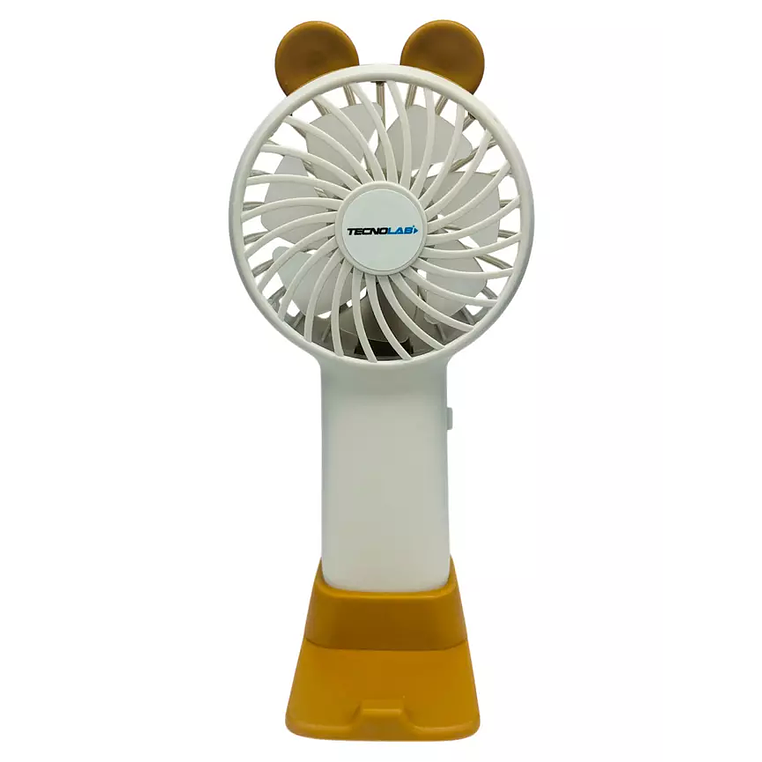 MINI VENTILADOR DE MANO TIPO OSO RECARGABLE 225MAH WHITE TL672 TECNOLAB 1