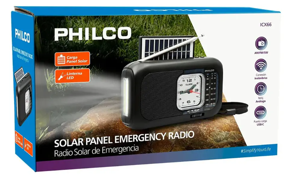 Radio Solar De Emergencia BT Philco ICX66 4