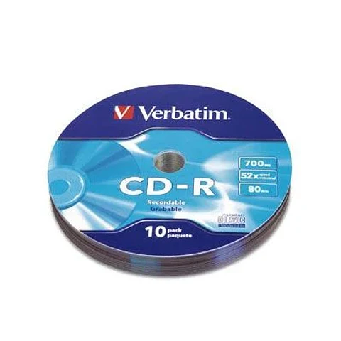PACK 10 UNIDADES CD-R VERBATIM