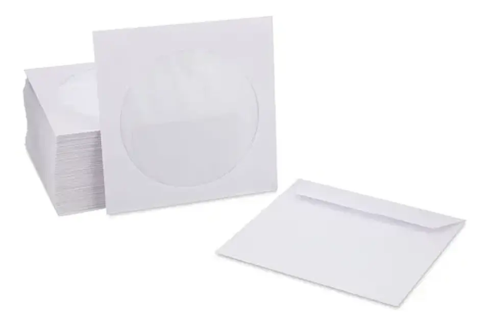 PACK 100 UNID. SOBRE BLANCO CD/DVD CON VENTANA 2