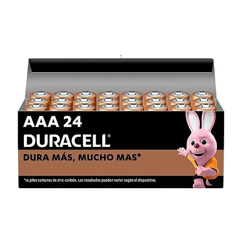 Pilas AAA Alcalina 24 Unidades Duracell
