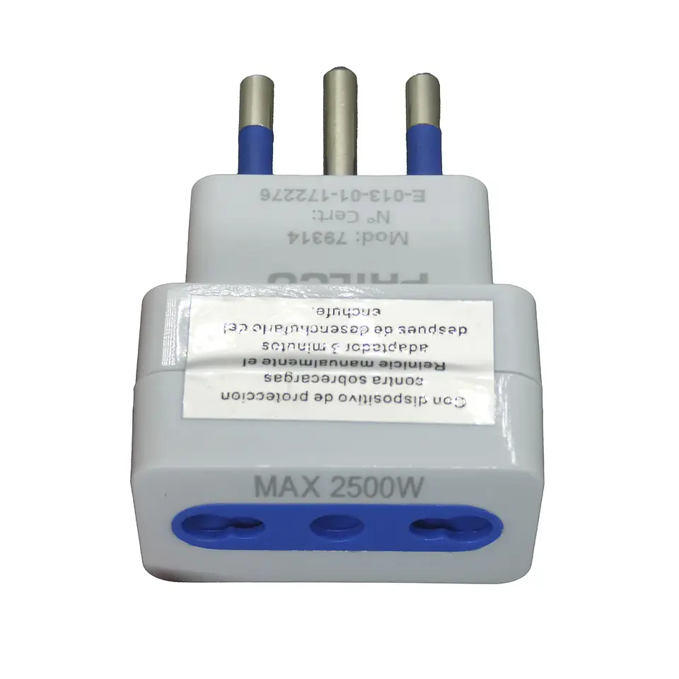 Adaptador Enchufe Con Protección Philco - Sello Sec 2