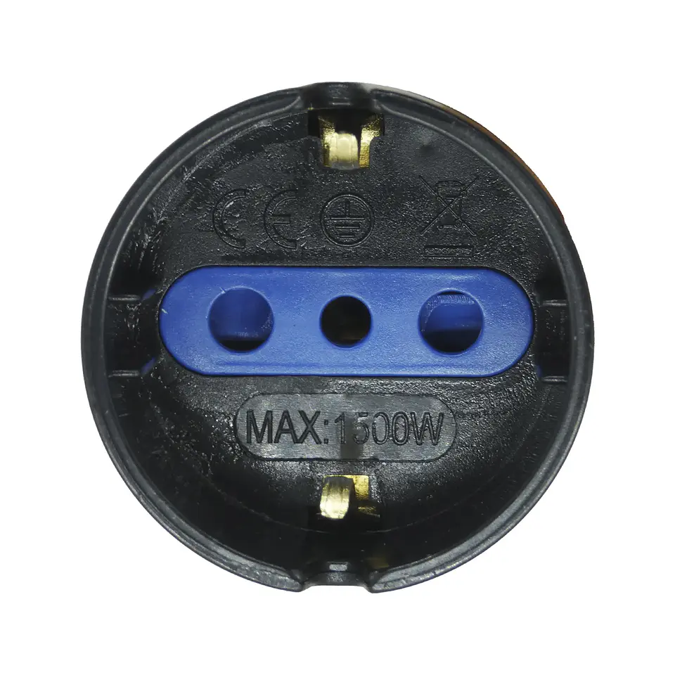 Enchufe Adaptador Schuko Negro 1500w Philco - Sello Sec 3