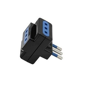 Enchufe Triple Philco Triple Plug Color Negro