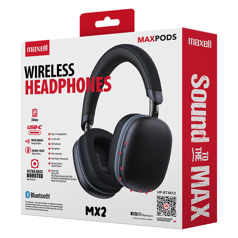 Audifono Bluetooth Inalámbricos HP-BTMX2 Maxell 2