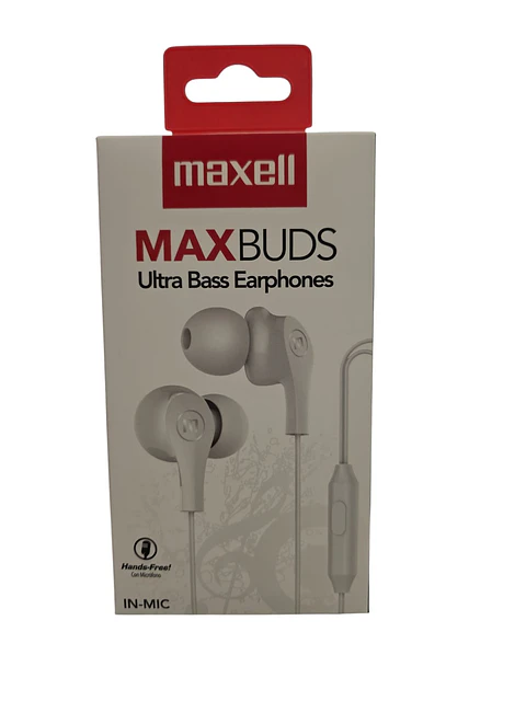 Audífono Maxell Plugs con Micrófono Black (347365)