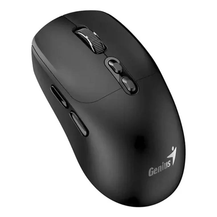 Mouse Genius Nx-8080s Bt BLACK 7 Botones Silencioso 1600 Dpi Ai Copilot 2.4GHz 4