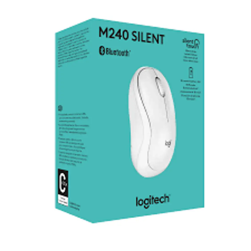 Mouse Bluetooth M240 Blanco Silent LOGITECH 2