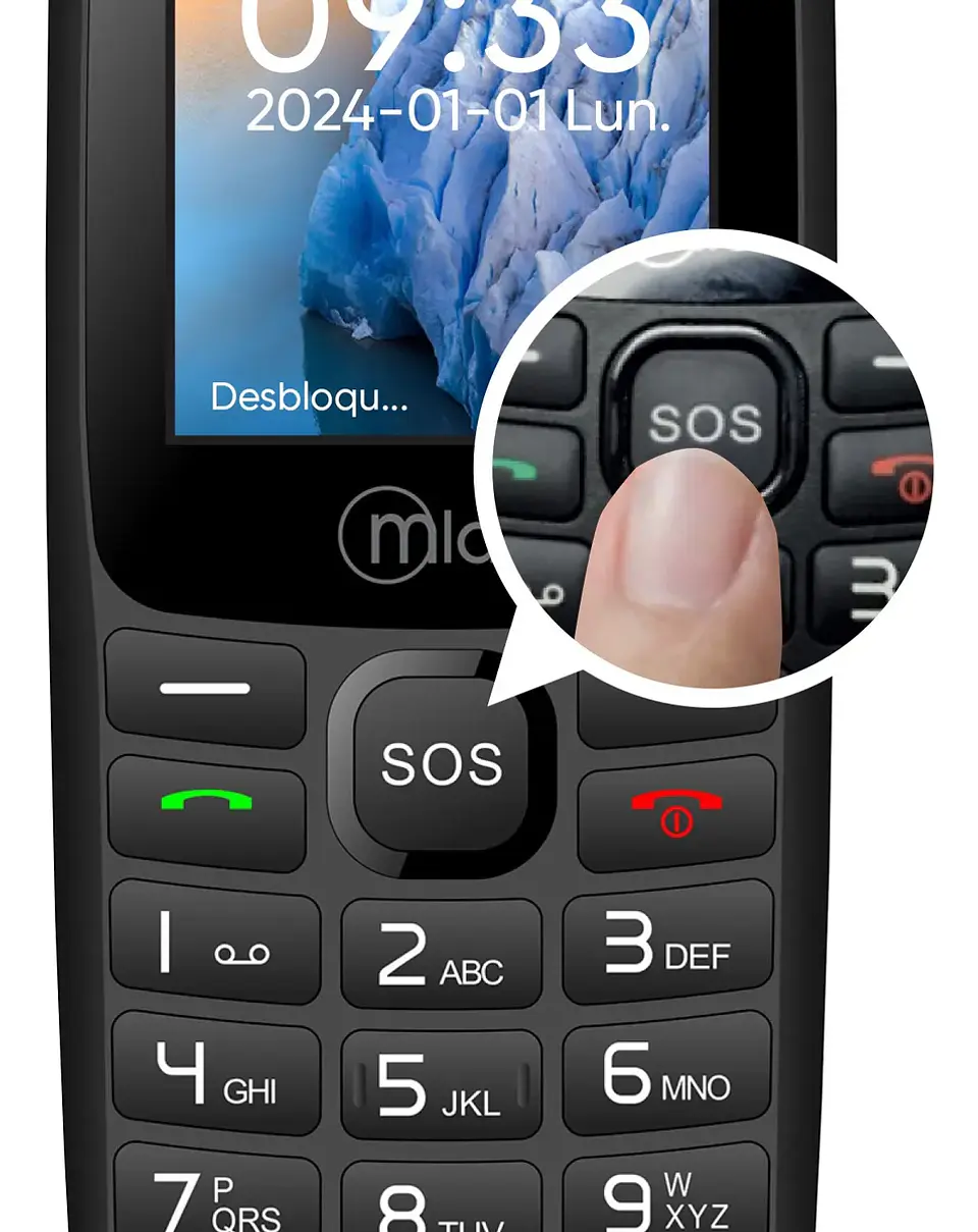 CELULAR ADULTO MAYOR SENIOR BAR 4G SOS 2,4