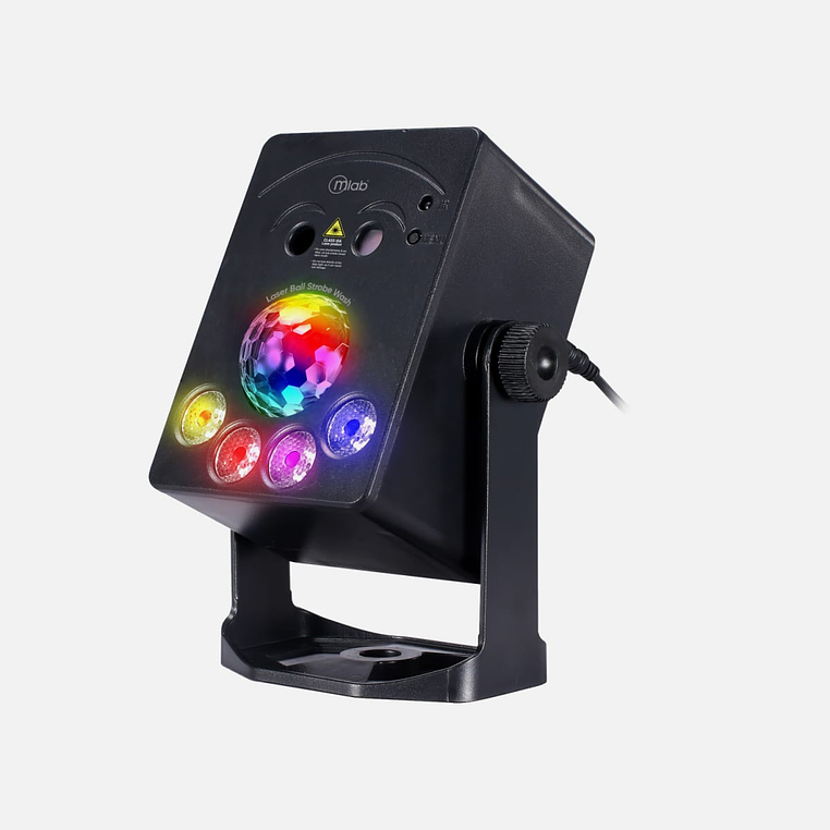 LUZ FIESTA LASER BALL STROBE WASH 5 LED MIC MUSIC RGB 09425 MLAB 2