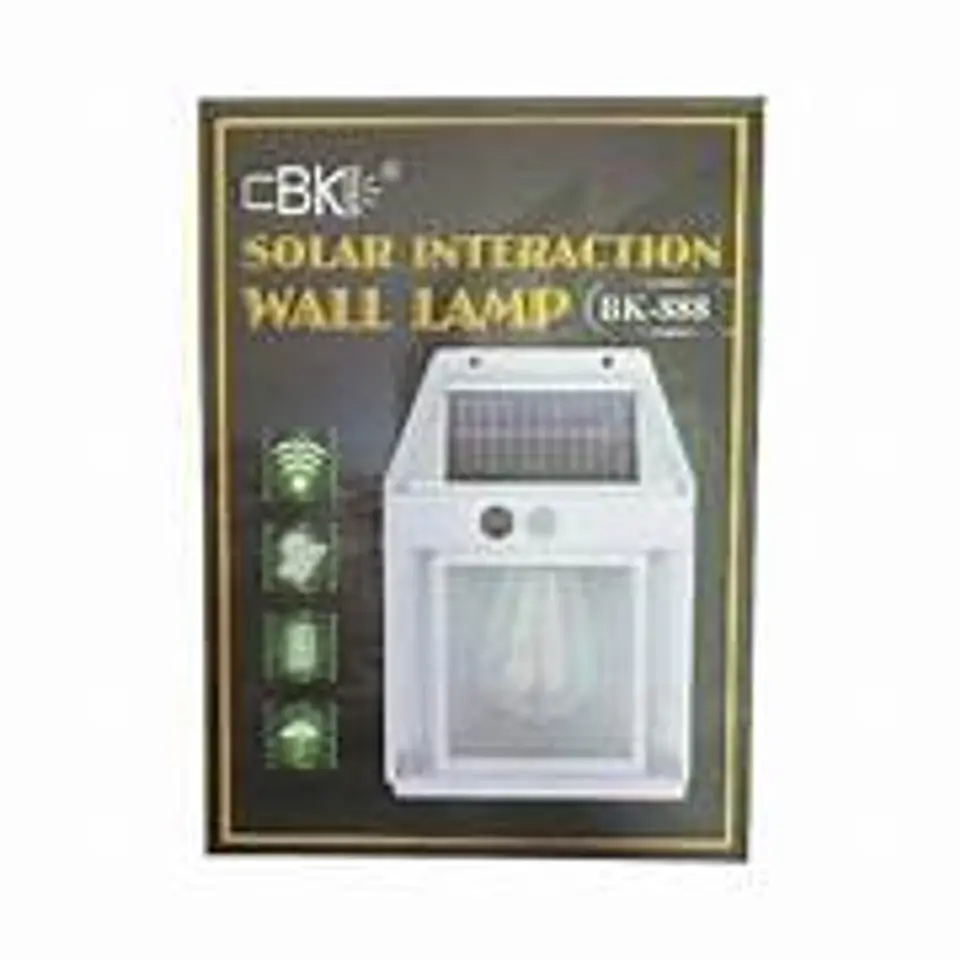 LAMPARA FAROL SOLAR EXTERIOR LED CON SENSOR BK-888 CBK  2