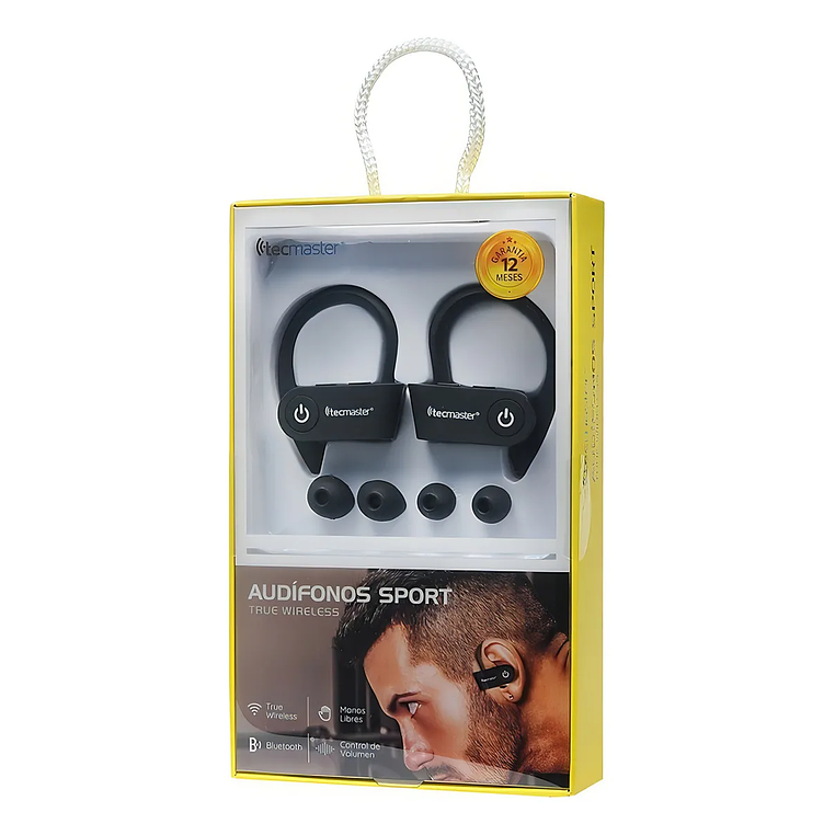 AUDIFONO WIRELESS BT SPORT TRUE TM-300507 TECMASTER 2
