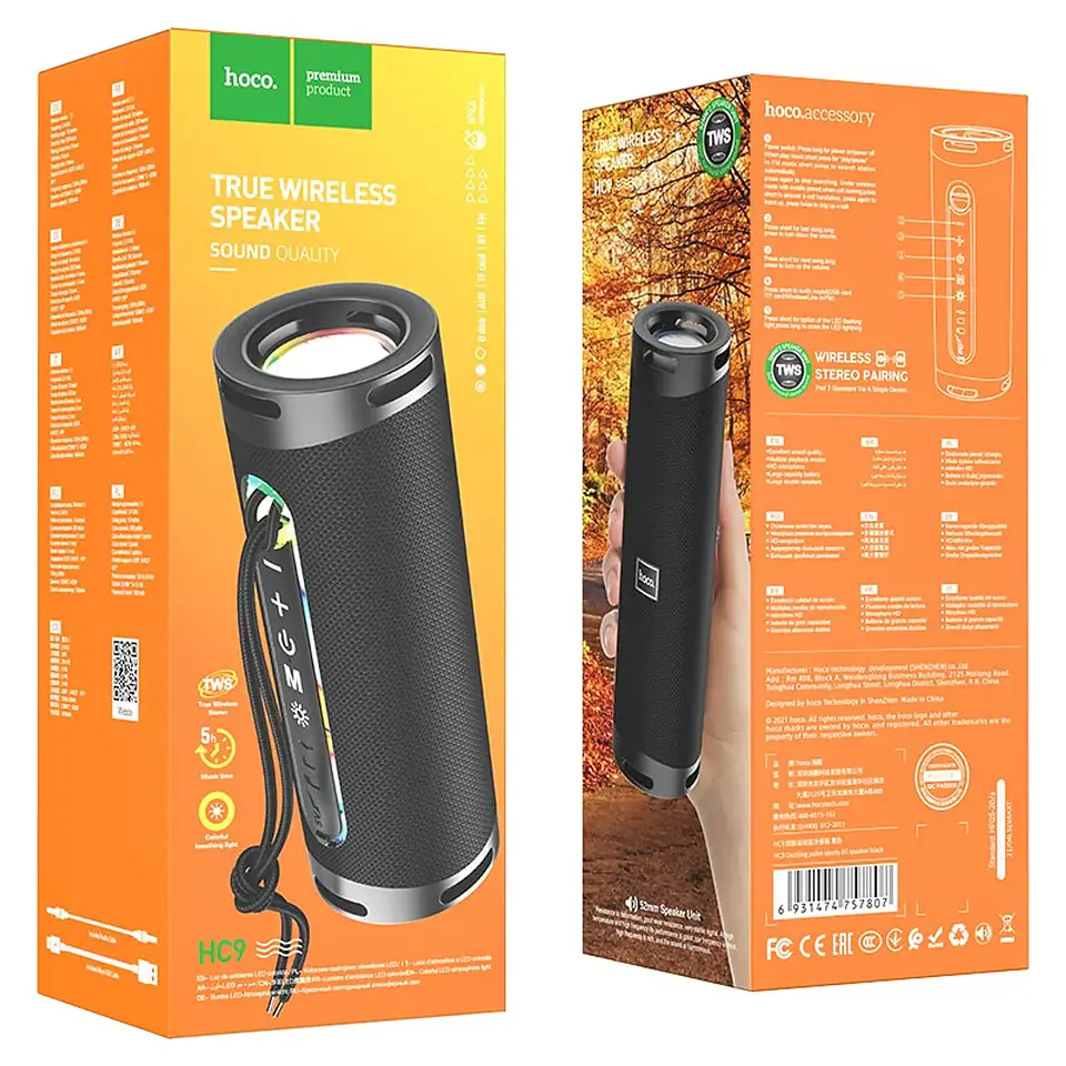 Hoco Parlante BT HC9 Dazzling Negro 5Wx2 NEGRO  3
