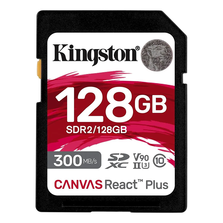 Tarjeta Memoria Sd Kingston Canvas React Plus 128gb 300mb/s 2