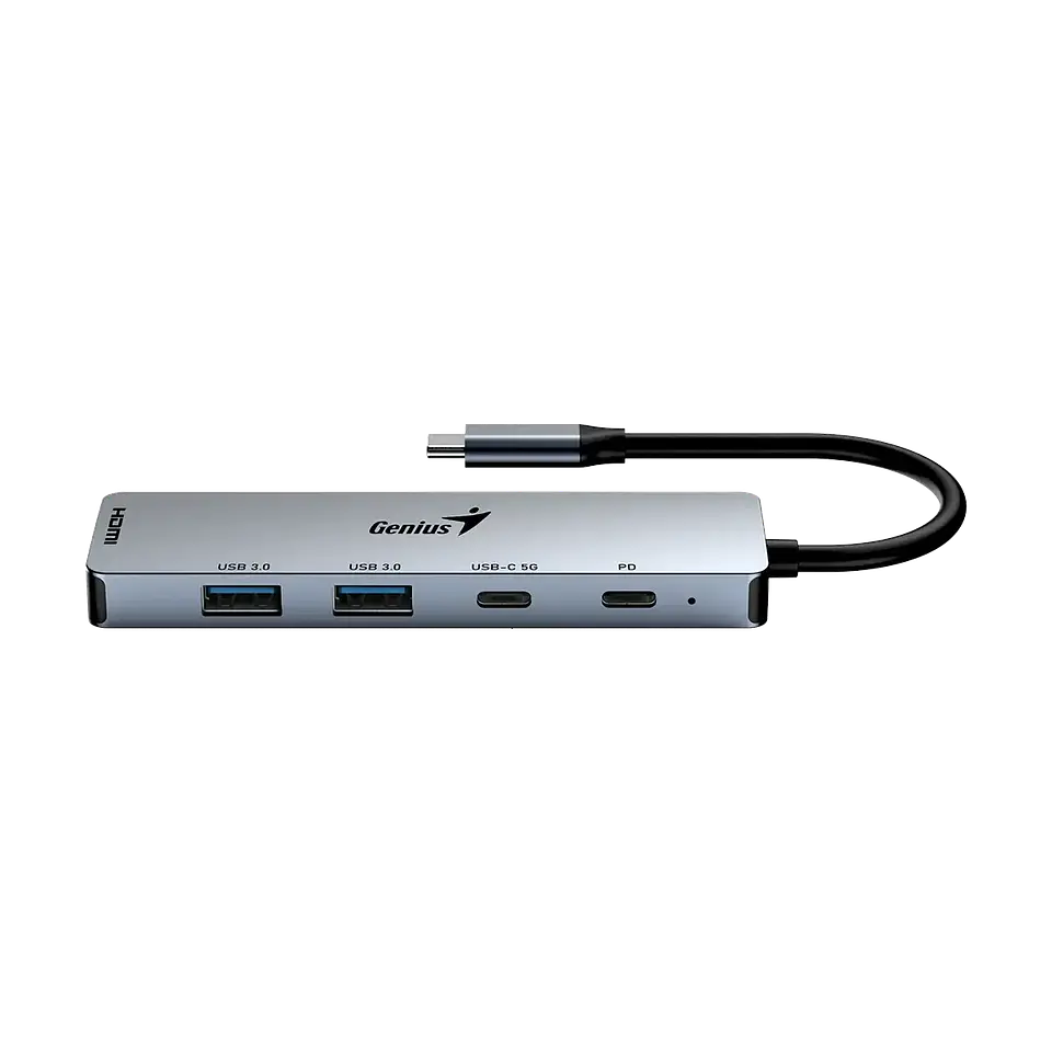 HUB 5 PUERTOS 2USB 3,0 HDMI USB/C 5 EN 1 UH-500 GENIUS 2