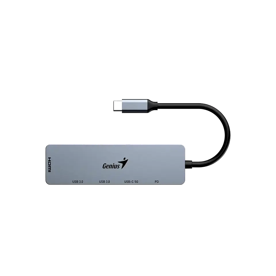 HUB 5 PUERTOS 2USB 3,0 HDMI USB/C 5 EN 1 UH-500 GENIUS 3