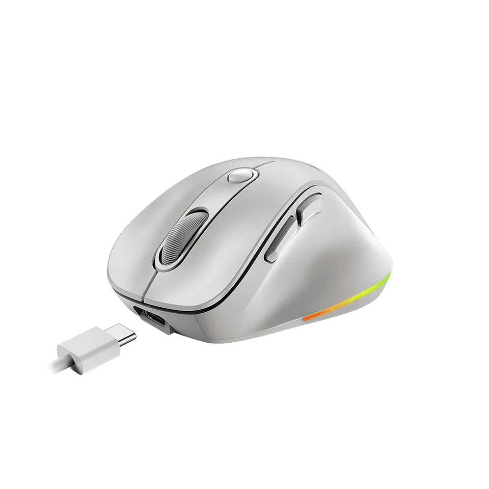MOUSE BLUETOOTH INALALAMBRICO 9000S ERGO PRO SILVER GENIUS 4