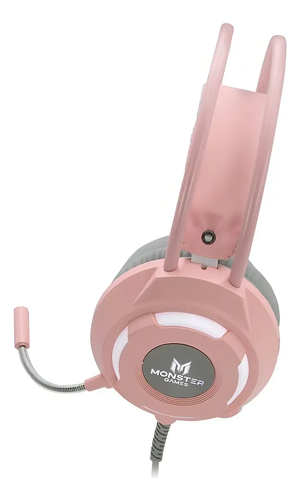 Audifonos Gamer Monster Girl Warm Color Rosado 3