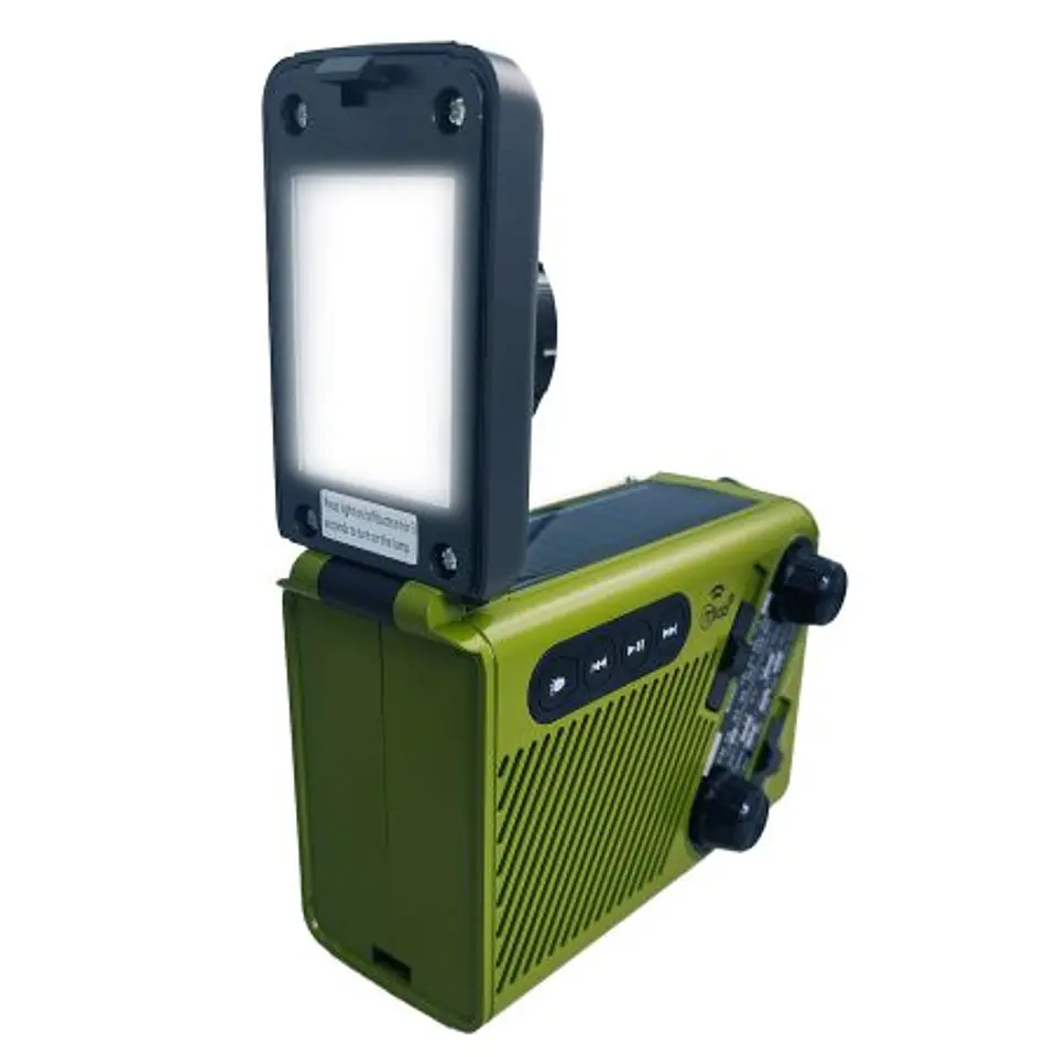 RADIO EMERGENCIA DINAMO SOLAR LAMPARA RECARGABLE GREEN MLAB 5