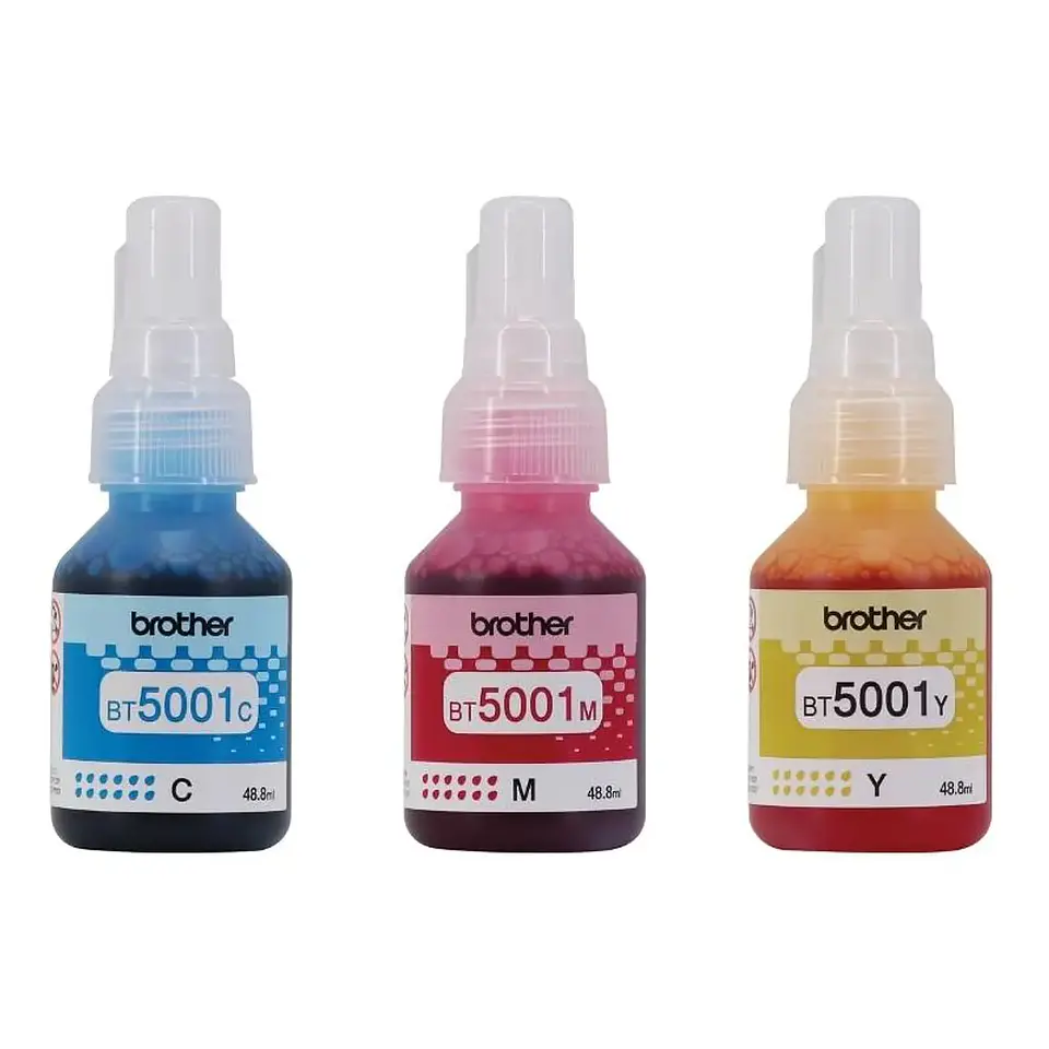 Pack Tintas Brother BT-5001 C-M-Y ORIGINAL  2