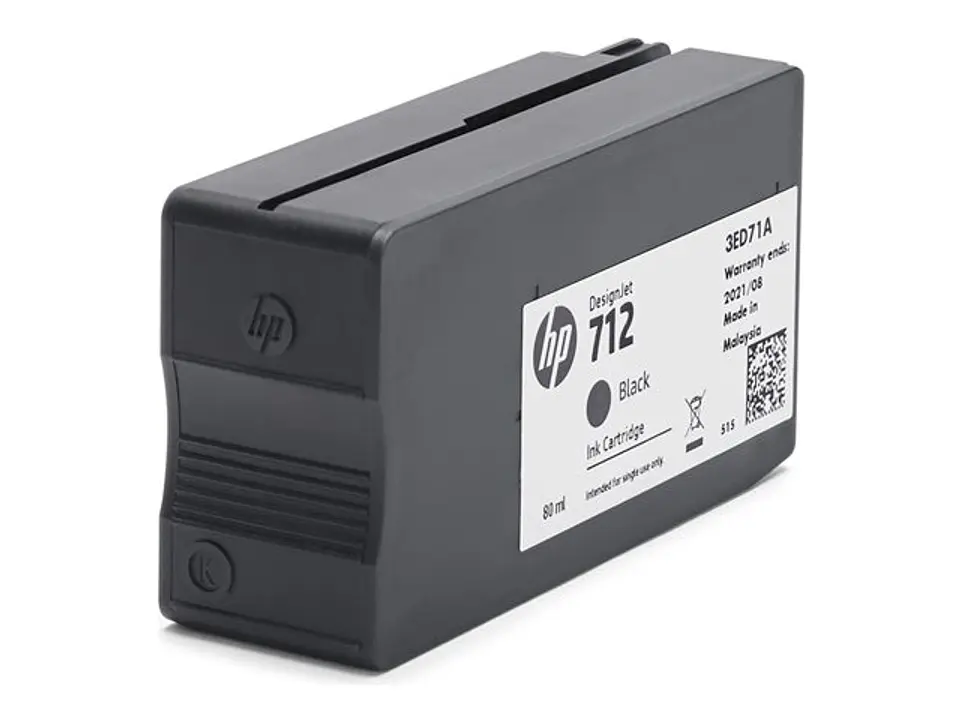 Cartucho Original Hp 712 Bk (3Ed71A) 80Ml 2