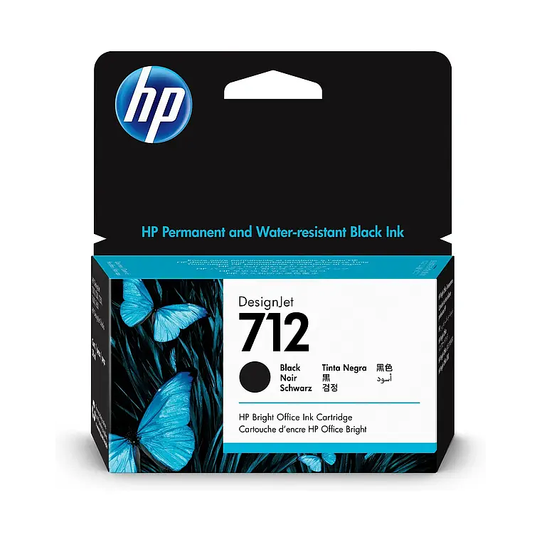 Cartucho Original Hp 712 Bk (3Ed71A) 80Ml 1