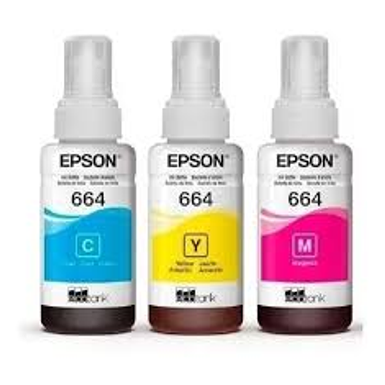 Pack Tinta Epson T664 Original 70ML 3 Colores 2