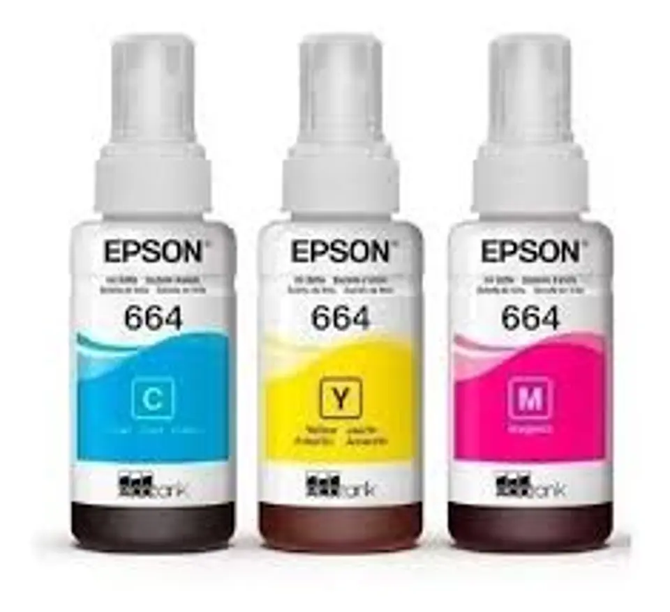 Pack Tinta Epson T664 Original 70ML 3 Colores 3