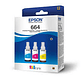 Pack Tinta Epson T664 Original 70ML 3 Colores - Miniatura 1